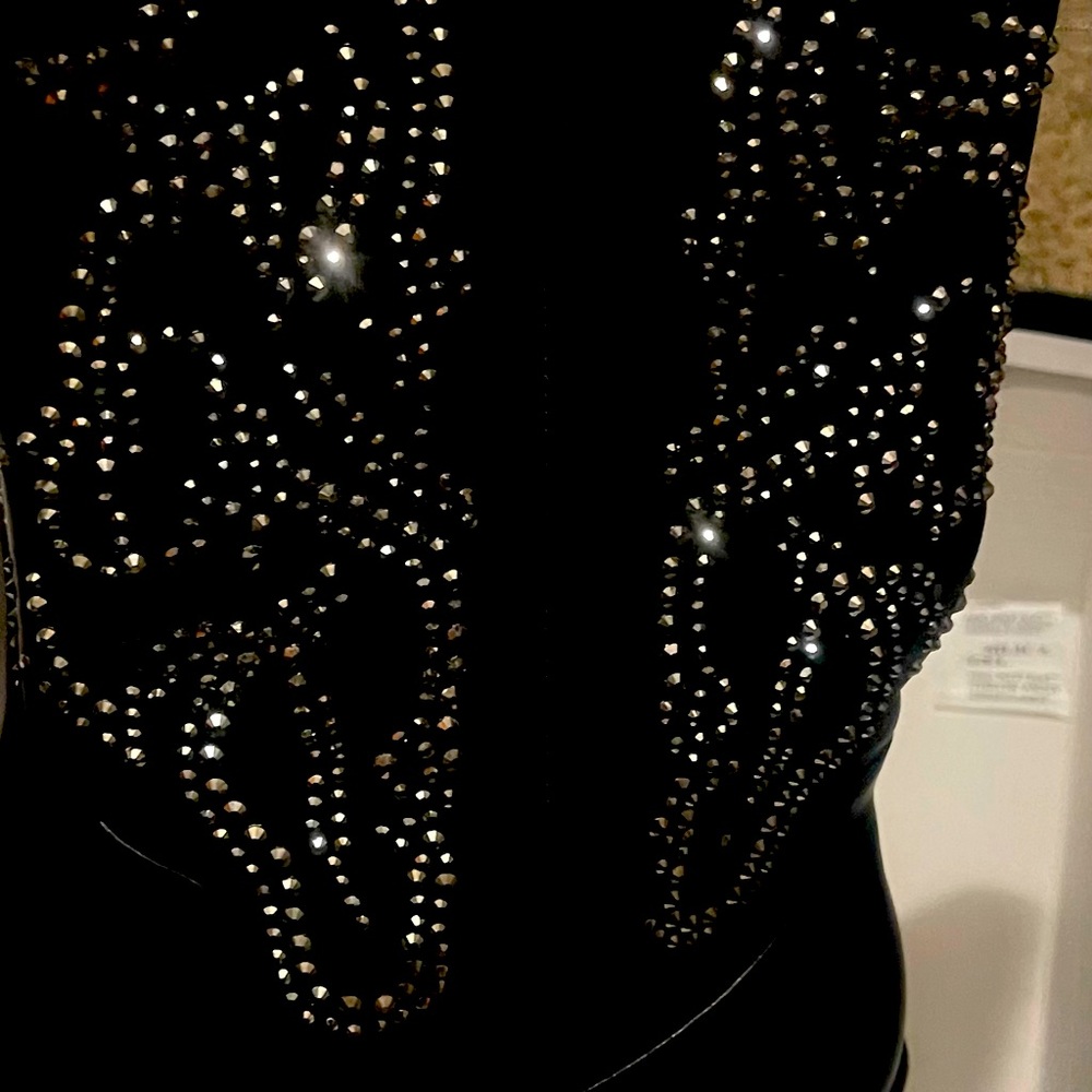 Liliana black/ bling western boots size 9